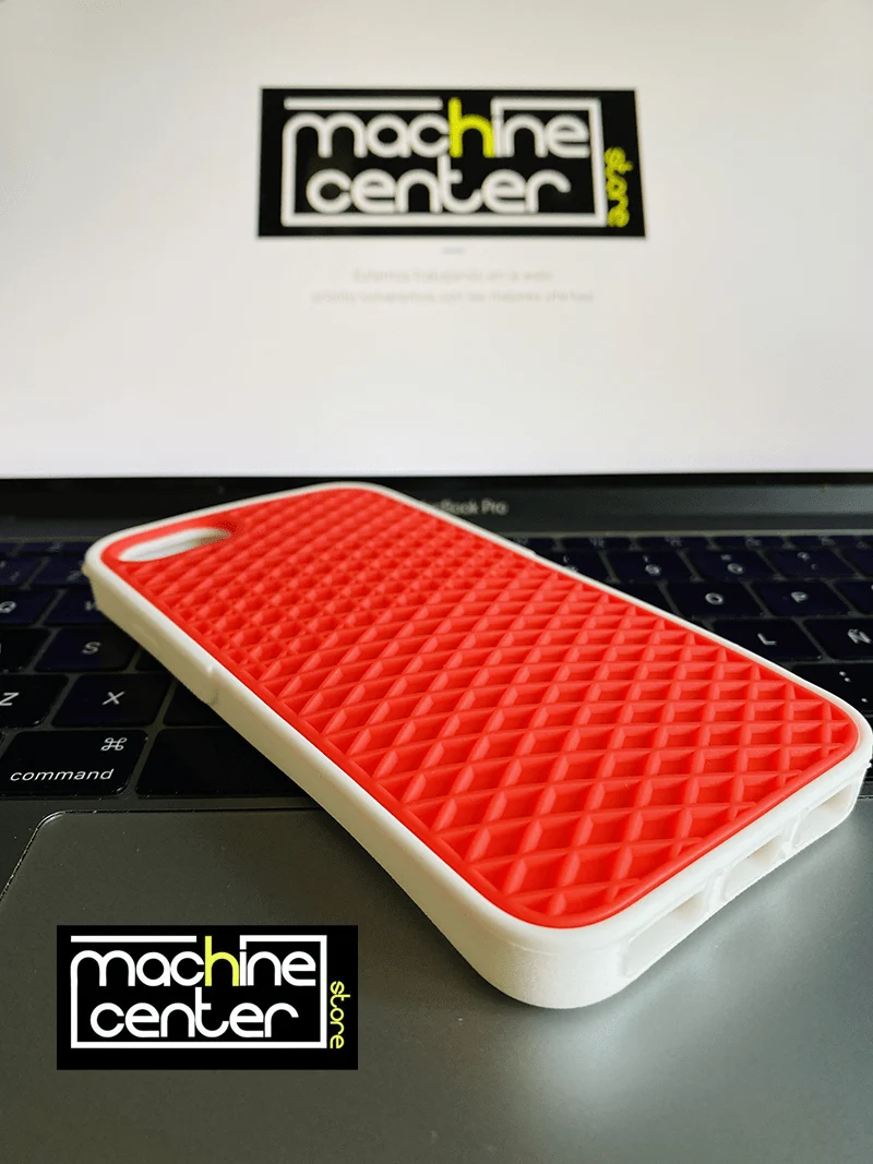 Carcasa Vans off the wall roja con blanco – vista 2