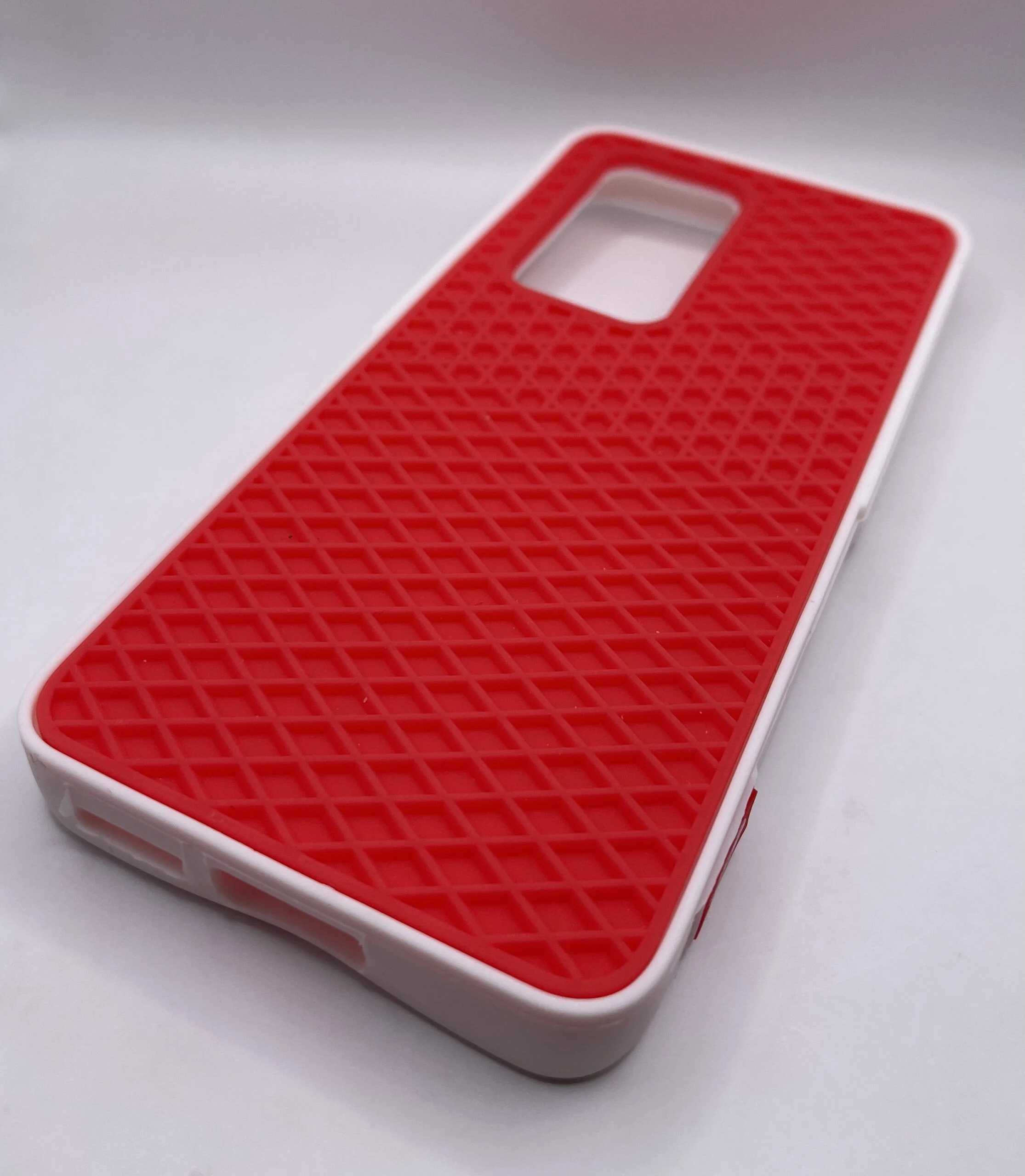 Carcasa Vans off the wall roja con blanco