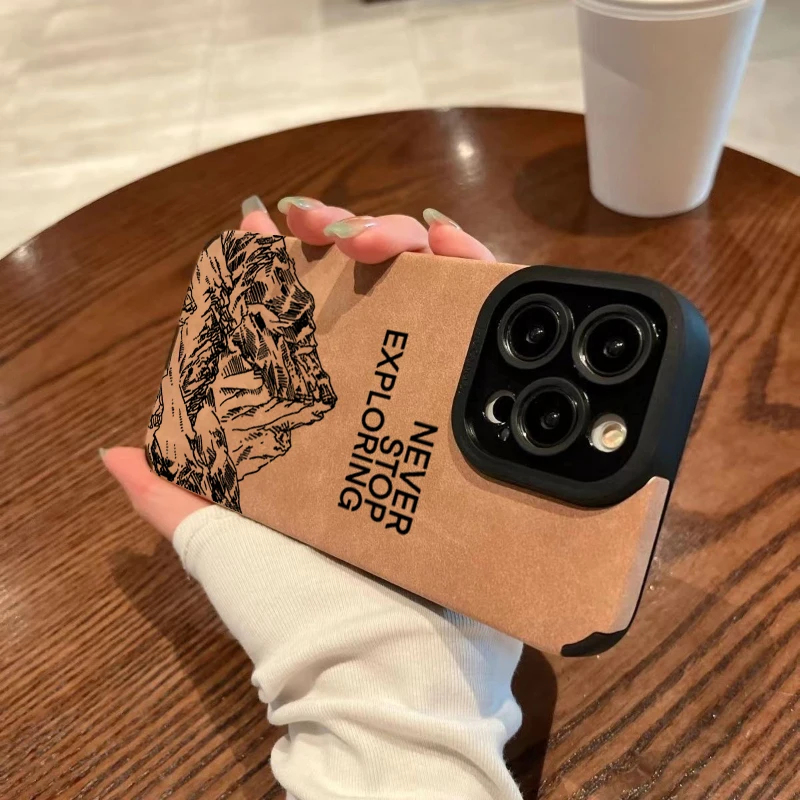 Carcasa Never Stop Exploring café para iPhone 18 Pro