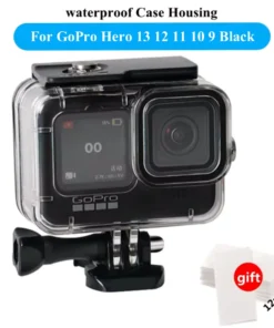 Carcasa impermeable 60 m para GoPro Hero 13, 12, 11, 10 y 9 (transparente)
